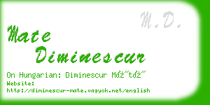 mate diminescur business card
